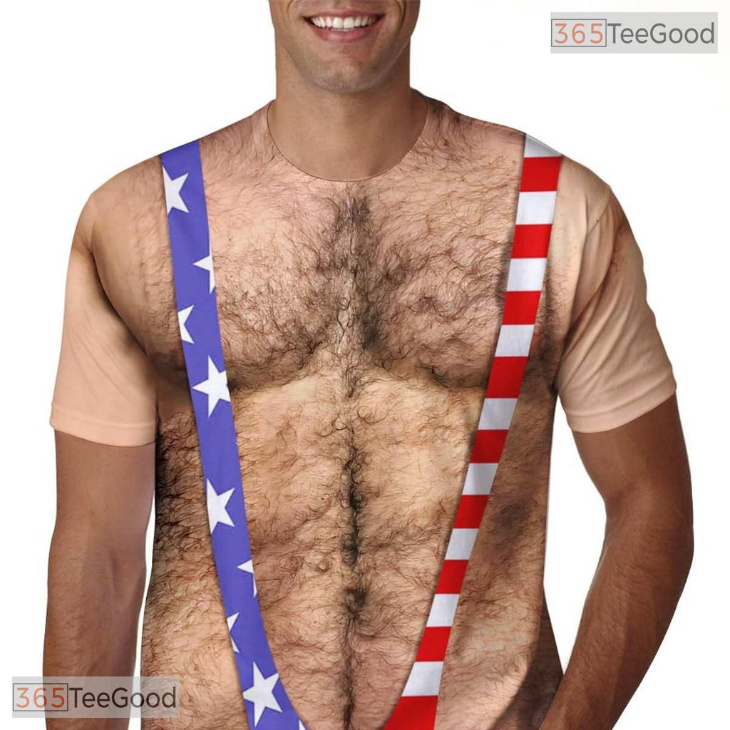 Patriotic American USA Fake Abs Muscle Chest 3D Printed Unisex Tee Shirt Styles