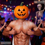 Brown Fake Abs Muscle Chest Costume Novelty 3D Printed Casual Unisex T-Shirts
