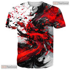 Colorful Abstract Art Graphic Pattern 3D Printed Casual Unisex Tee Shirt Tops