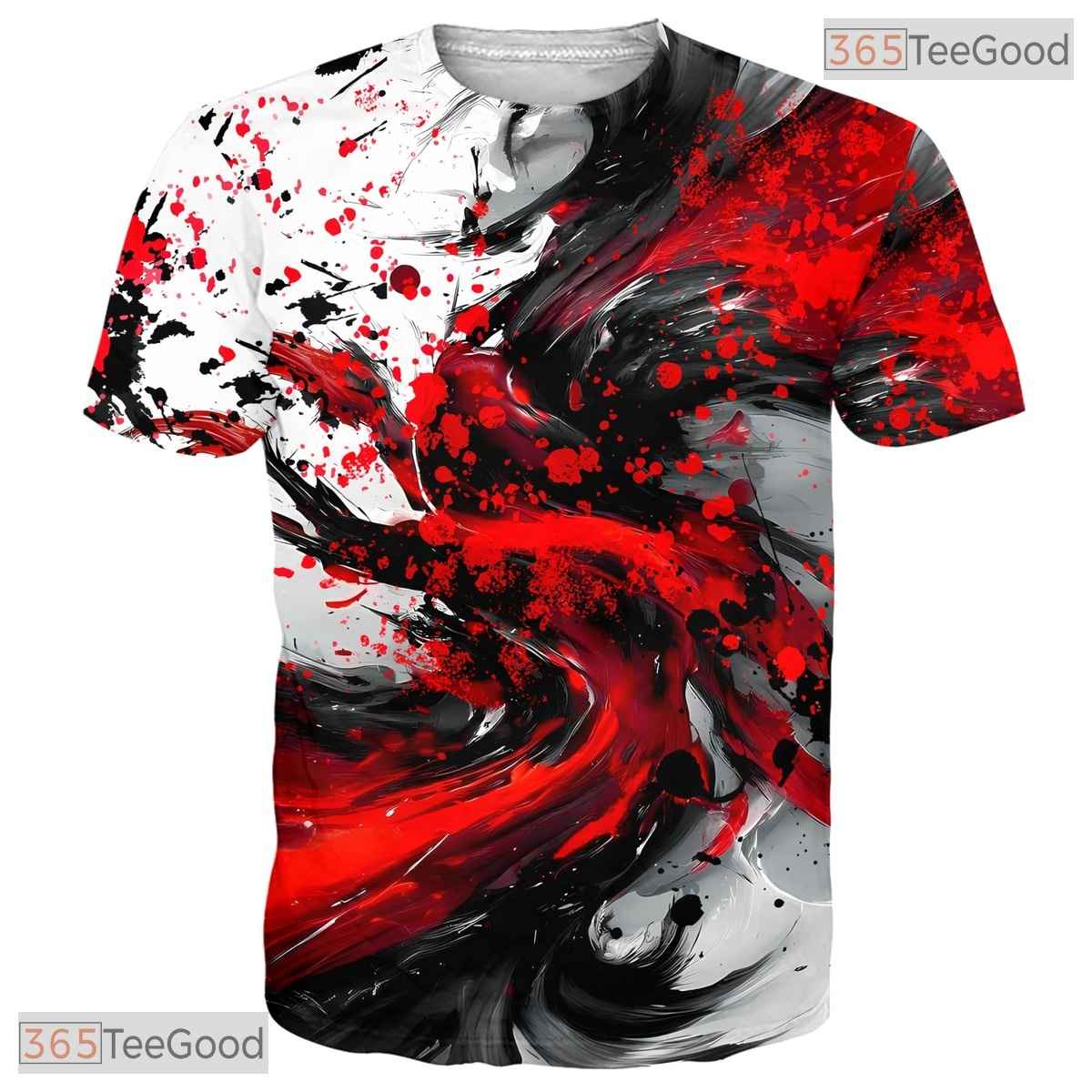 Colorful Abstract Art Graphic Pattern 3D Printed Casual Unisex Tee Shirt Tops