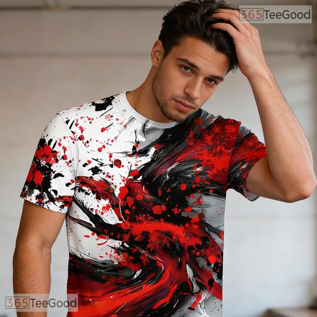Colorful Abstract Art Graphic Pattern 3D Printed Casual Unisex Tee Shirt Tops