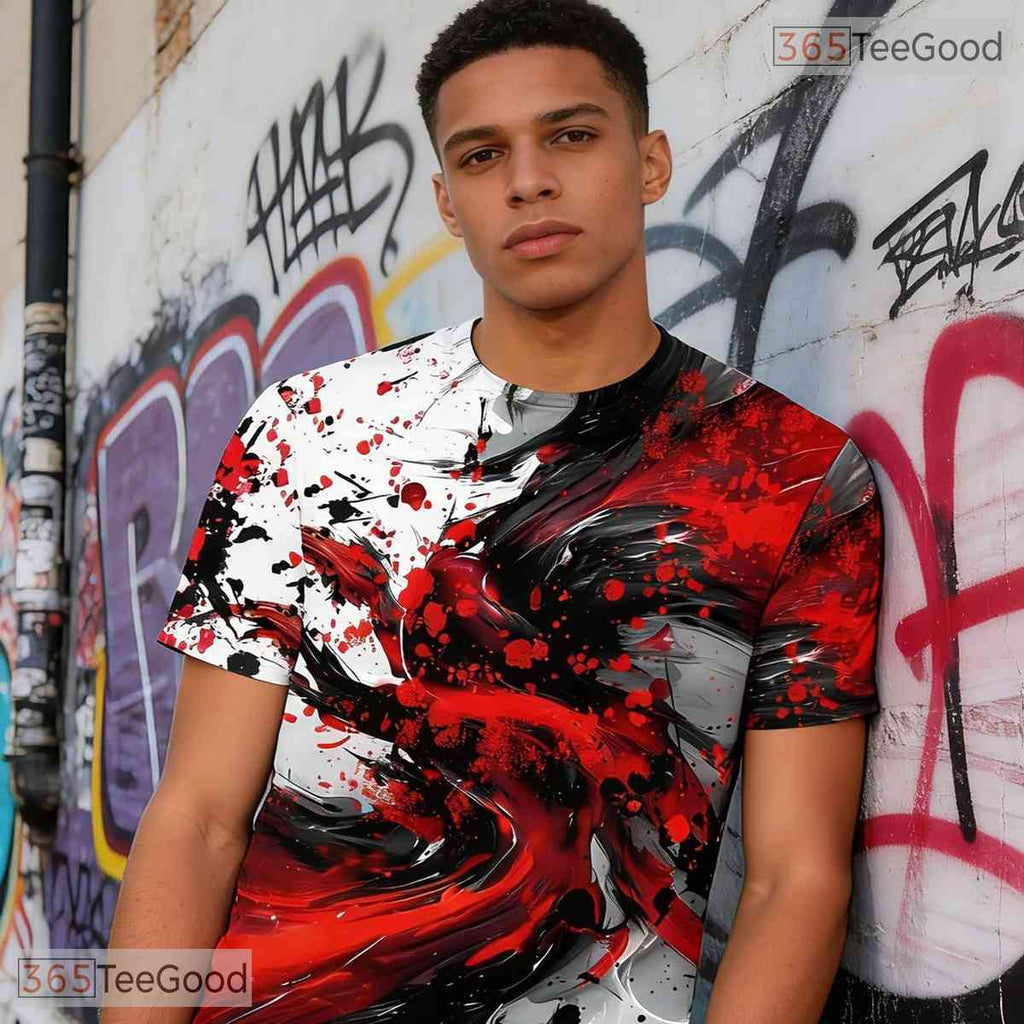 Colorful Abstract Art Graphic Pattern 3D Printed Casual Unisex Tee Shirt Tops