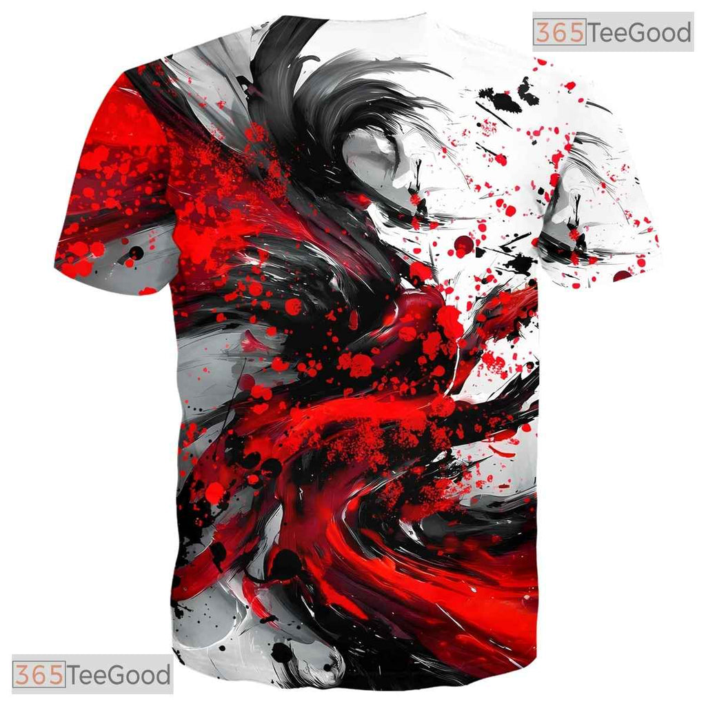 Colorful Abstract Art Graphic Pattern 3D Printed Casual Unisex Tee Shirt Tops
