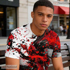 Colorful Abstract Art Graphic Pattern 3D Printed Casual Unisex Tee Shirt Tops