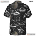 Alien UFO Retro Sci-Fi Spaceship Hawaiian Tee Unisex Men Women Beach Vacation