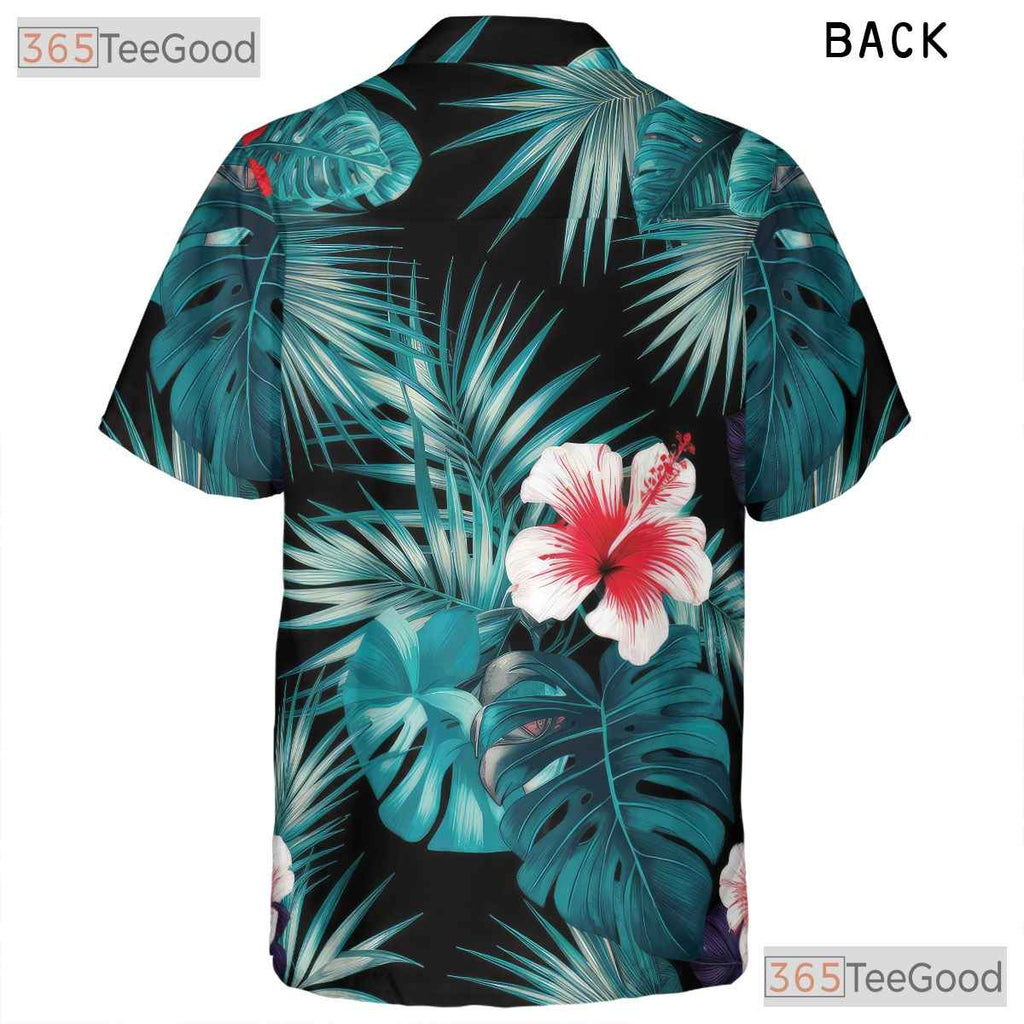 Aloha Red Hibiscus Floral Summer Luau Hawaiian Shirt Unisex Beach Vacation