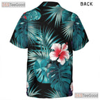 Aloha Red Hibiscus Floral Summer Luau Hawaiian Shirt Unisex Beach Vacation