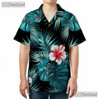 Aloha Red Hibiscus Floral Summer Luau Hawaiian Shirt Unisex Beach Vacation