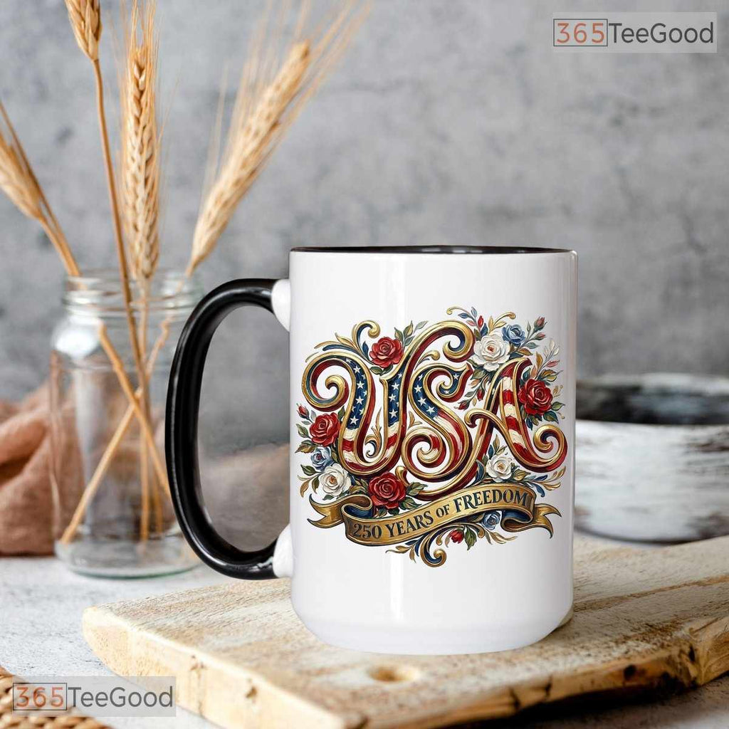 America 1776 USA 250th Anniversary Patriotic 4th Of July Semiquincentennial Accent Mug