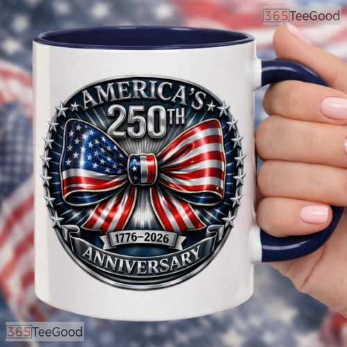 America 250th Anniversary Coffee Cup - Patriotic USA Semiquincentennial Ceramic Accent Mug