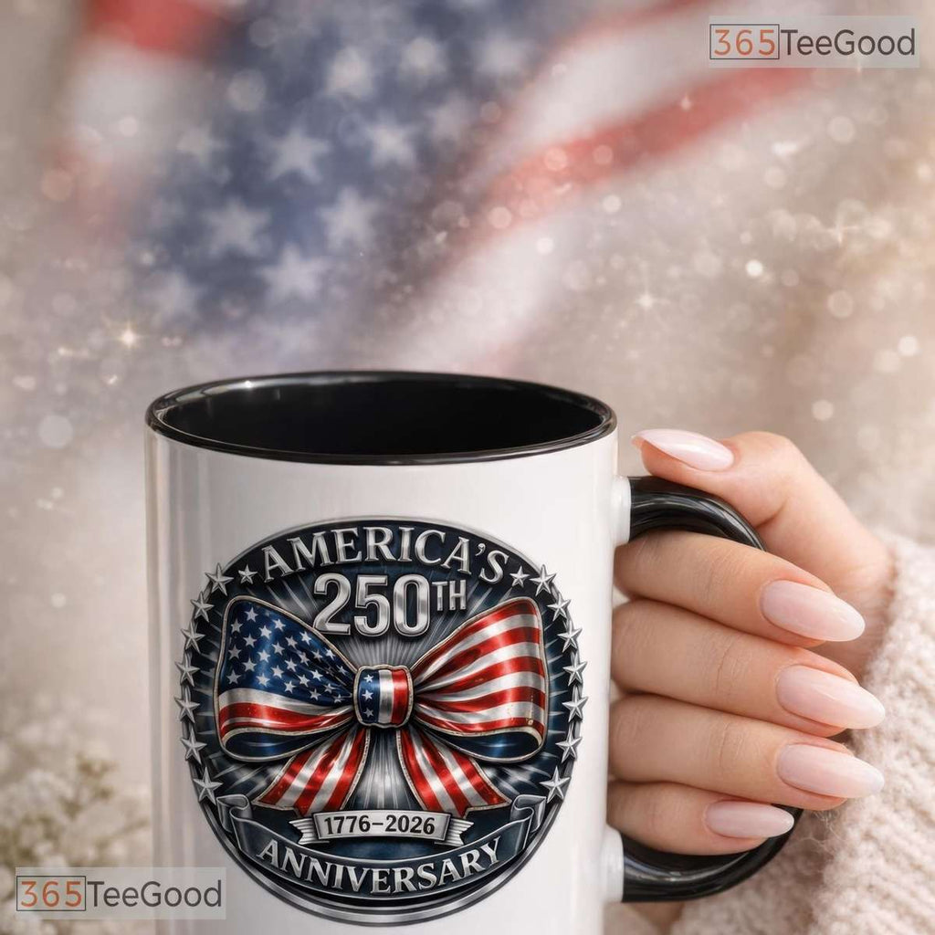 America 250th Anniversary Coffee Cup - Patriotic USA Semiquincentennial Ceramic Accent Mug