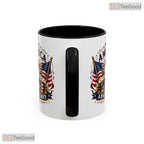 America 250th Anniversary Eagle Flag Patriotic Keepsake Two Tone Ceramic Accent Mug