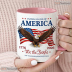 America 250th Anniversary 1776 To 2026 We The People Patriotic Eagle Ceramic Accent Mug