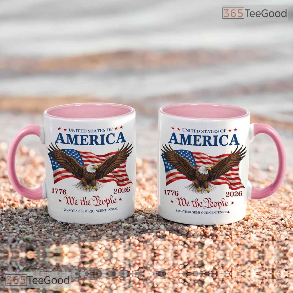 America 250th Anniversary 1776 To 2026 We The People Patriotic Eagle Ceramic Accent Mug