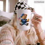 America 250th Anniversary Mug - Patriotic Teddy Bear 250 Years Freedom Ceramic Mug
