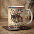 America 250th Anniversary Liberty Bell Mug - Patriotic 1776-2026 Ceramic Accent Mug