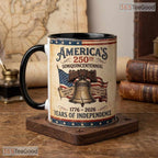 America 250th Anniversary Liberty Bell Mug - Patriotic 1776-2026 Ceramic Accent Mug