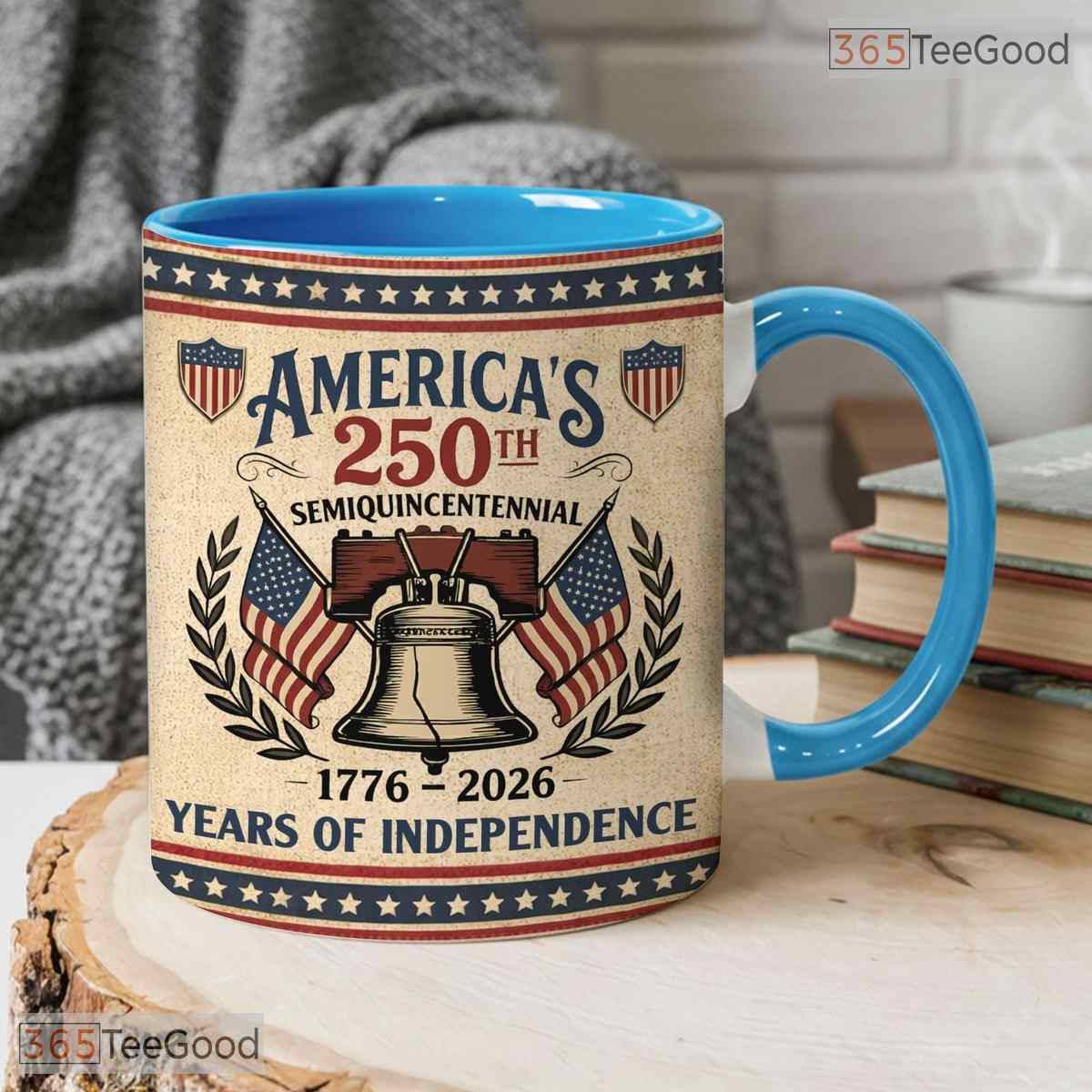 America Semiquincentennial 1776 Mug - Patriotic Liberty Bell Gift Ceramic Accent Mug