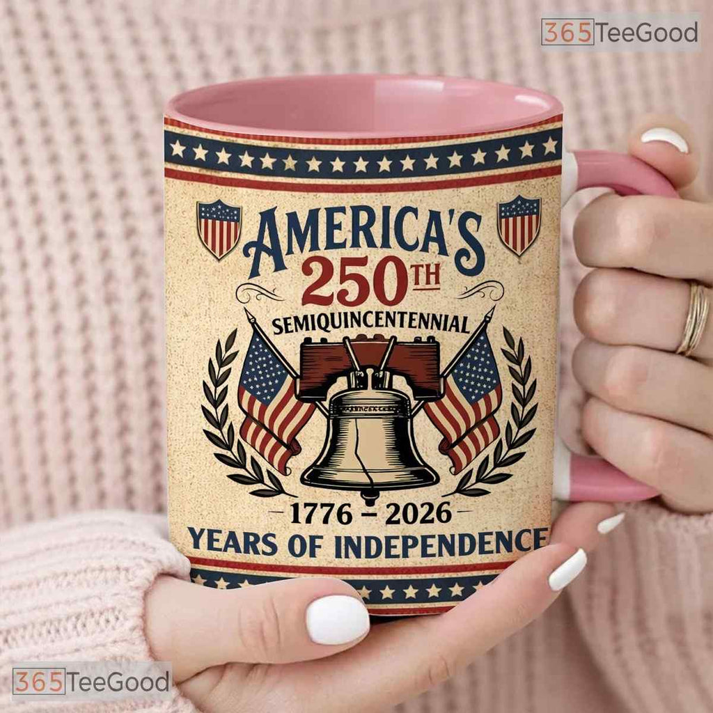 America Semiquincentennial 1776 Mug - Patriotic Liberty Bell Gift Ceramic Accent Mug