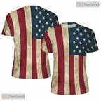 Classic American Flag Eagle 3D Graphic Printed Casual Unisex Short Sleeve Shirt