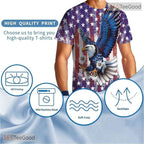 Patriotic American Flag Eagle 3D Graphic Printed Casual Unisex Tee Shirt Styles