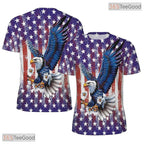 Patriotic American Flag Eagle 3D Graphic Printed Casual Unisex Tee Shirt Styles