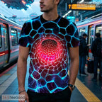 Mesmerizing Optical Illusion Tunnel 3D Printed Casual Unisex Tee Shirt Styles