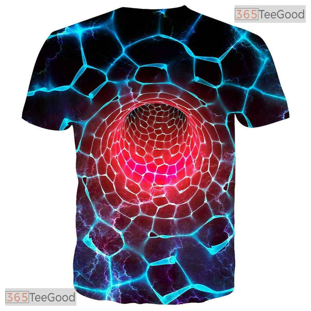 Mesmerizing Optical Illusion Tunnel 3D Printed Casual Unisex Tee Shirt Styles