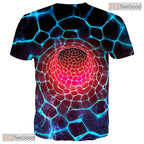 Mesmerizing Optical Illusion Tunnel 3D Printed Casual Unisex Tee Shirt Styles