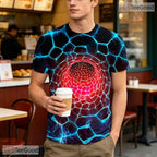 Mesmerizing Optical Illusion Tunnel 3D Printed Casual Unisex Tee Shirt Styles