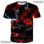 Dark Ash Abstract Smoke Graphic 3D Printed Casual Unisex T-Shirt For Men Women