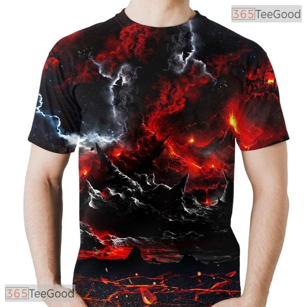 Dark Ash Abstract Smoke Graphic 3D Printed Casual Unisex T-Shirt For Men Women