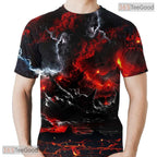 Dark Ash Abstract Smoke Graphic 3D Printed Casual Unisex T-Shirt For Men Women