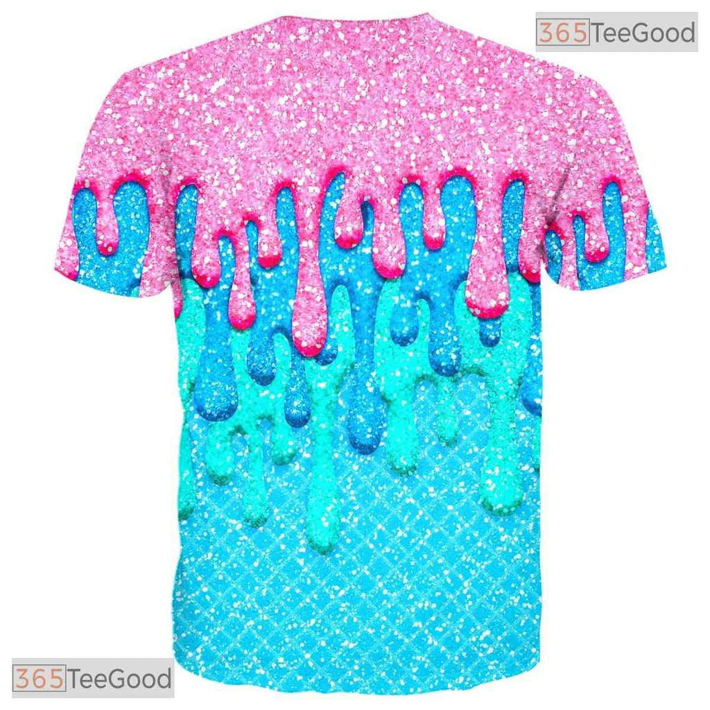 Funny Baseball Ice Cream Sports Graphic Art 3D Printed Casual Unisex T-Shirts
