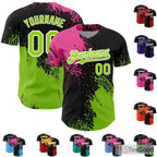 Baseball Jersey Tee - Black, Green, Pink Personalized Stitched Name & Number for Men & Women