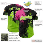 Baseball Jersey Tee - Black, Green, Pink Personalized Stitched Name & Number for Men & Women