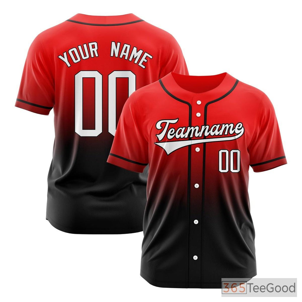 Baseball Jersey Tee for Men & Women - Design Your Own Custom Name & Number