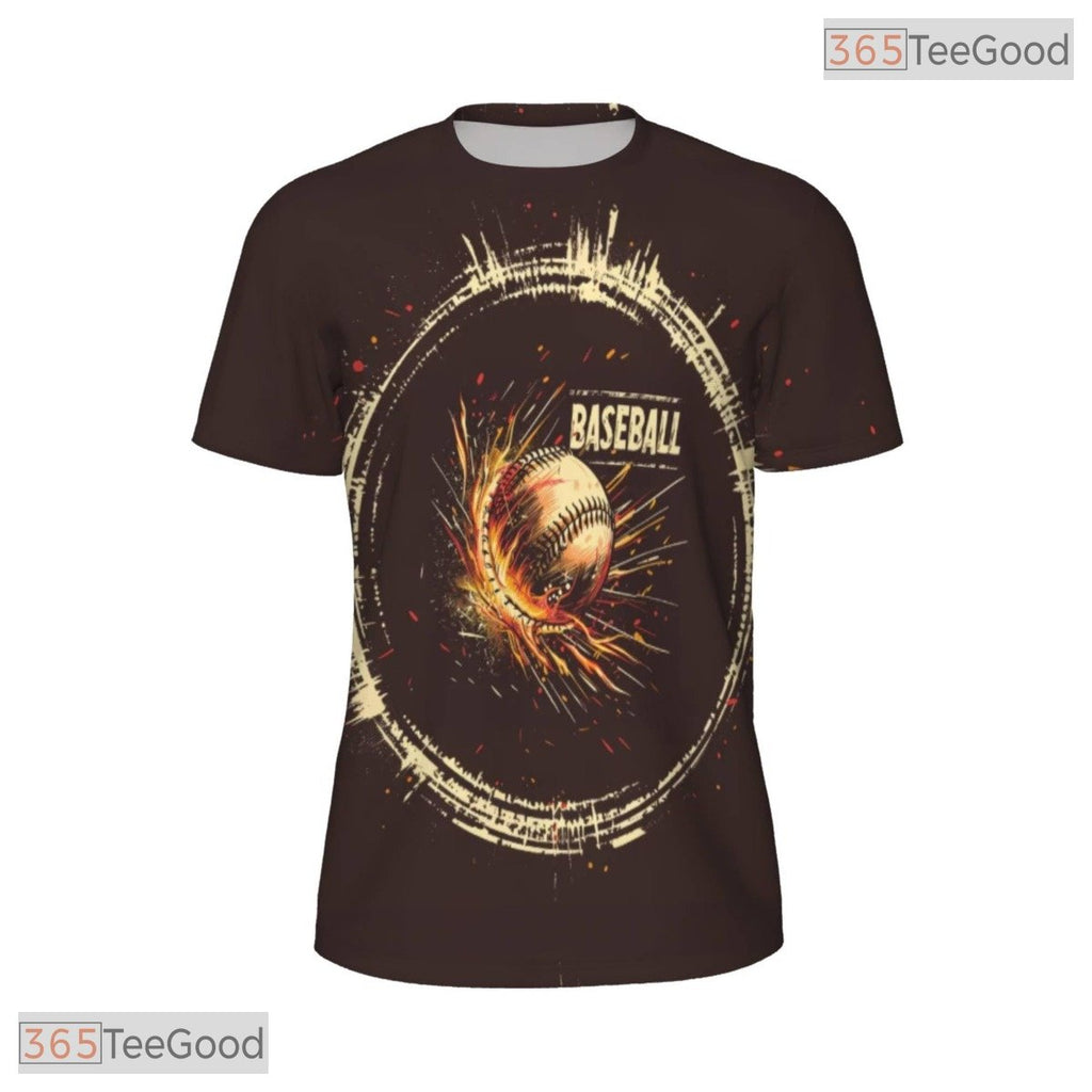 Classic Baseball Sports Graphic 3D Pattern Printed Casual Unisex T-Shirt Styles