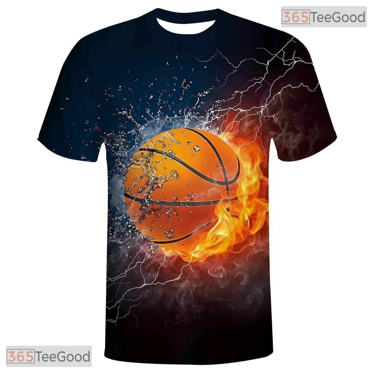 Classic Basketball Graphic Pattern 3D Printed Short Sleeve Unisex T-Shirt Tops Fun