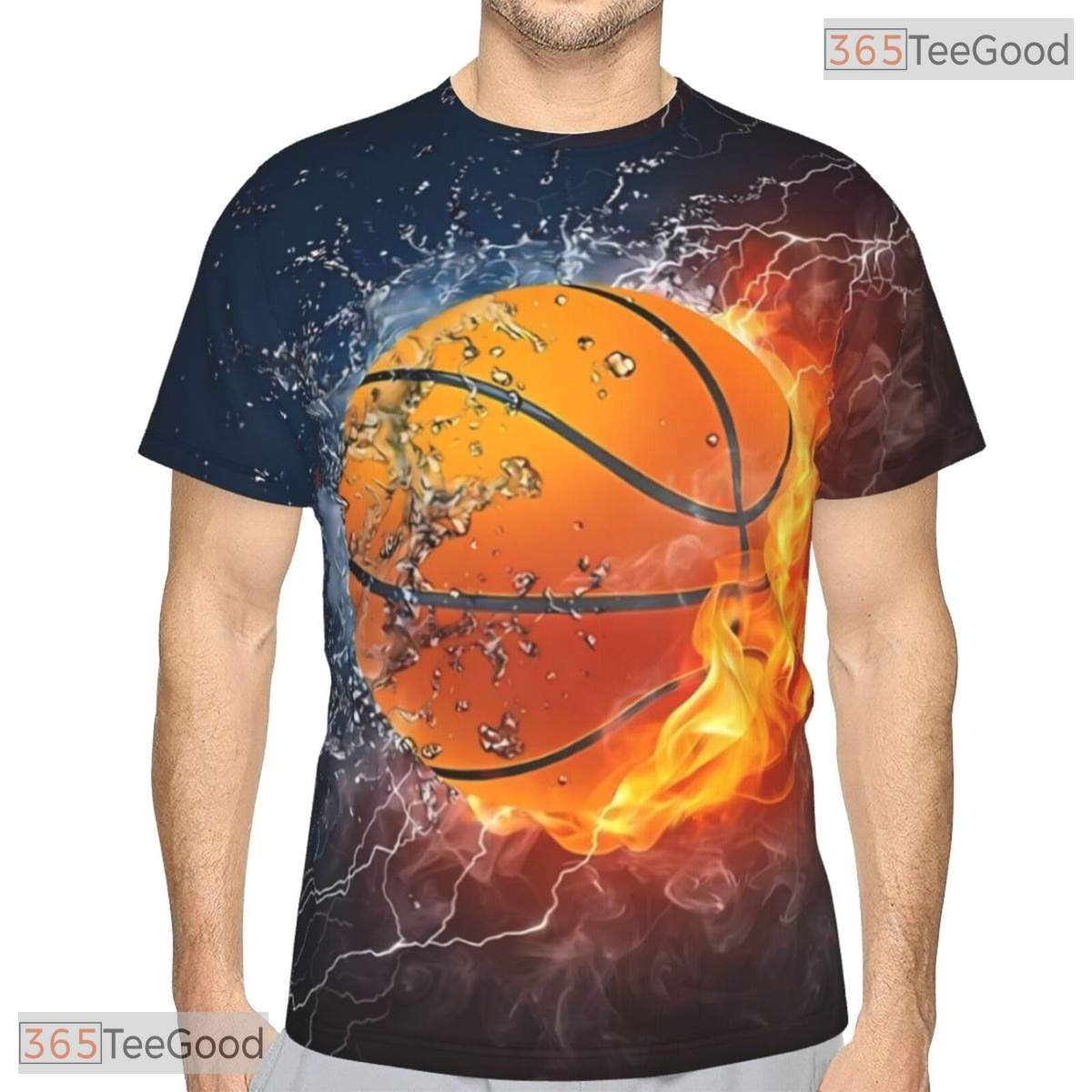 Classic Basketball Graphic Pattern 3D Printed Short Sleeve Unisex T-Shirt Tops Fun