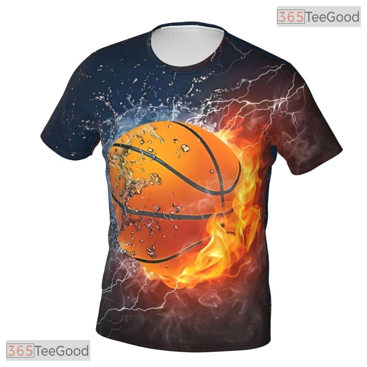 Classic Basketball Graphic Pattern 3D Printed Short Sleeve Unisex T-Shirt Tops Fun