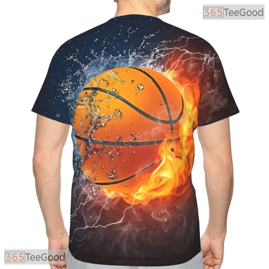 Classic Basketball Graphic Pattern 3D Printed Short Sleeve Unisex T-Shirt Tops Fun