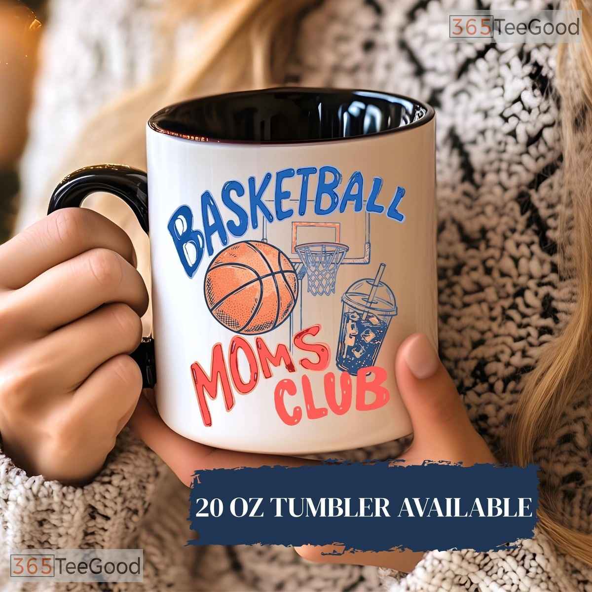 Personalized Basketball Moms Club Mug - Custom Game Day Sports Team Ceramic Accent Mug