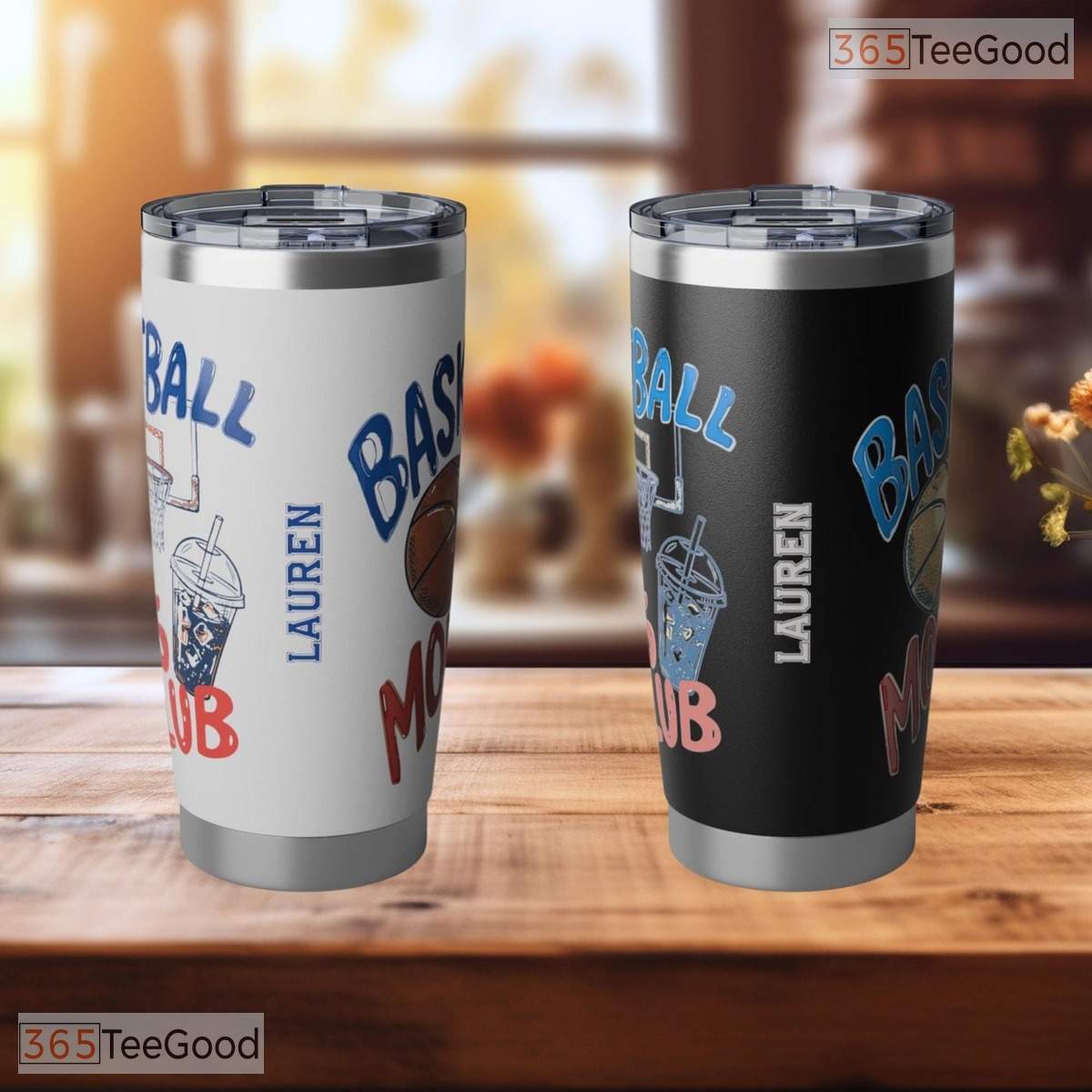 Personalized Basketball Moms Club Mug - Custom Game Day Sports Team Ceramic Accent Mug