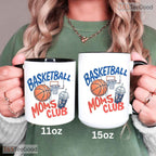 Personalized Basketball Moms Club Mug - Custom Game Day Sports Team Ceramic Accent Mug