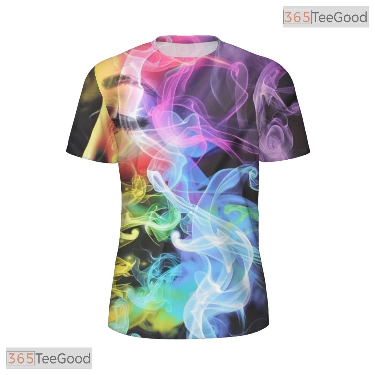 Ethereal Beauty Smoke Portrait Graphic 3D Printed Casual Unisex Tee Shirt Styles