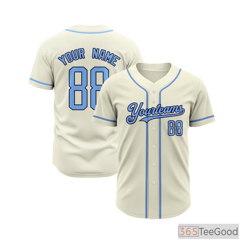 Beige Baseball Jersey Tee for Men & Women - A subtle canvas for custom apparel