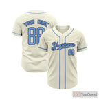 Beige Baseball Jersey Tee for Men & Women - A subtle canvas for custom apparel