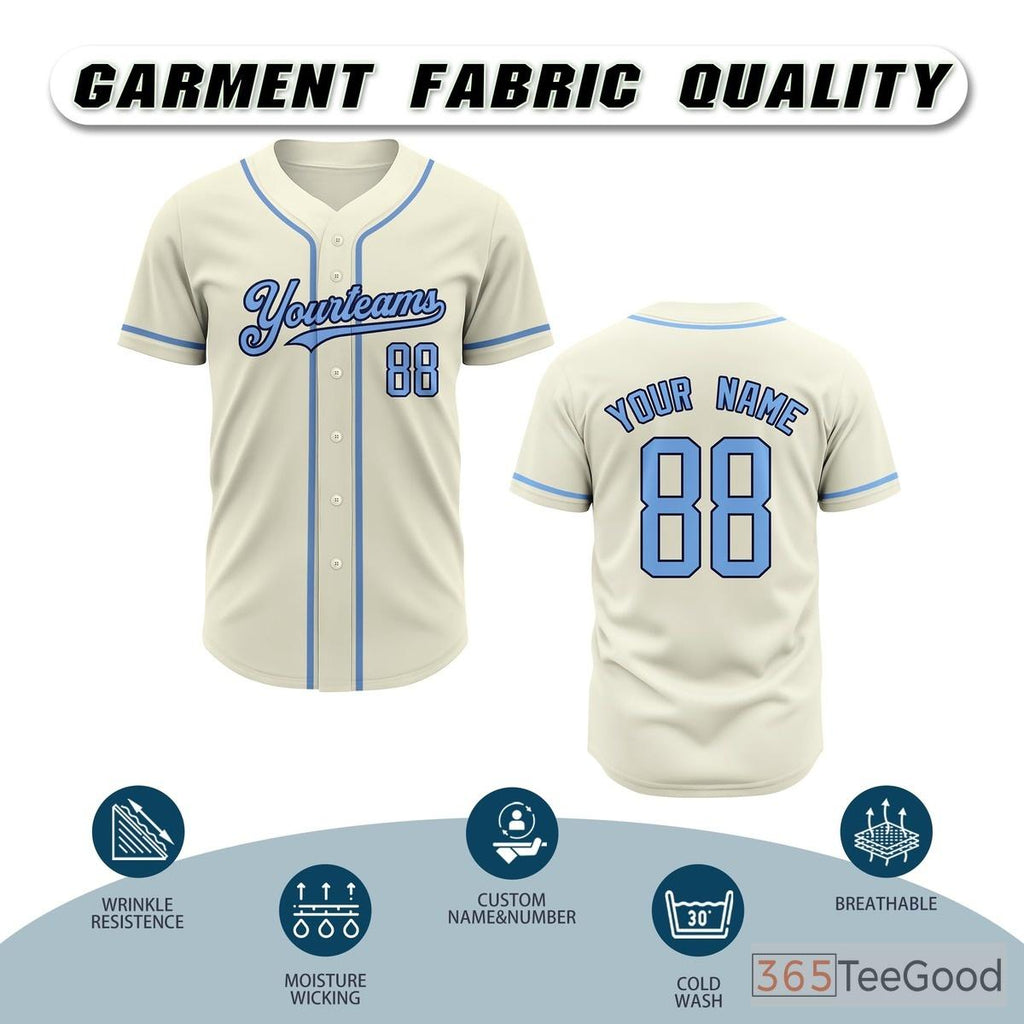 Beige Baseball Jersey Tee for Men & Women - A subtle canvas for custom apparel