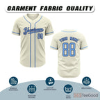 Beige Baseball Jersey Tee for Men & Women - A subtle canvas for custom apparel